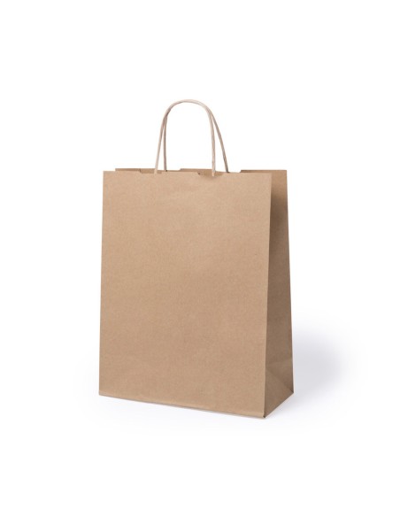 BOLSA DE PAPEL ASA RETORCIDA 20x24+8 ANÓNIMA KRAFT RECICLADO (CAJA 500 UDS.)