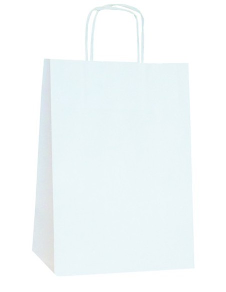 BOLSA DE PAPEL ASA RETORCIDA 32x41+12 ANÓNIMA BLANCO (CAJA 250 UDS.)