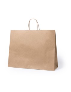 BOLSA DE PAPEL ASA RETORCIDA 32x29+12 ANÓNIMA KRAFT RECICLADO (CAJA 300 UDS.)