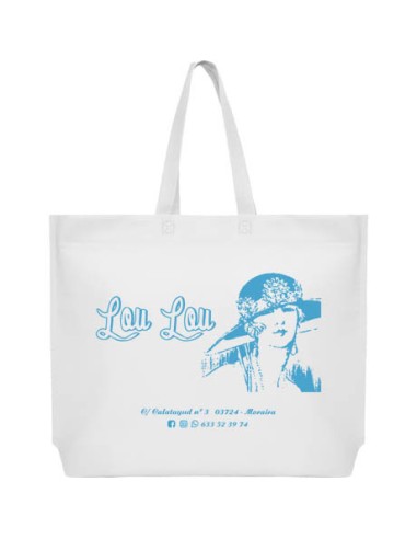 BOLSA TERMOSELLADA MAR FUELLE BASE PERSONALIZADA 40X35+10 BLANCO (CAJA 250 UDS.)