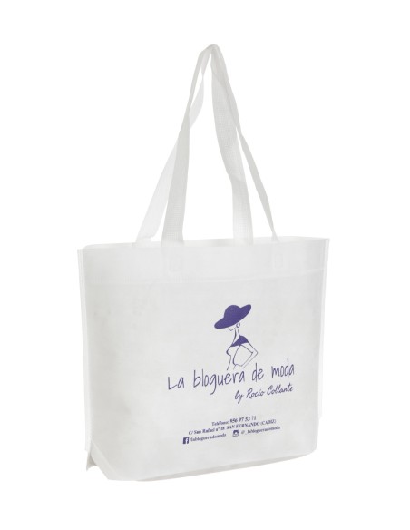 BOLSA TERMOSELLADA MAR FUELLE BASE PERSONALIZADA 40X35+10 BLANCO (CAJA 250 UDS.)