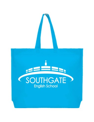 BOLSA TERMOSELLADA MAR FUELLE BASE PERSONALIZADA 40X35+10 CELESTE (CAJA 250 UDS.)