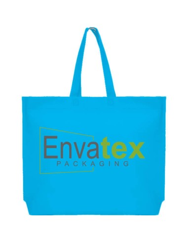 BOLSA TERMOSELLADA MAR FUELLE BASE PERSONALIZADA 40X35+10 CELESTE (CAJA 250 UDS.)