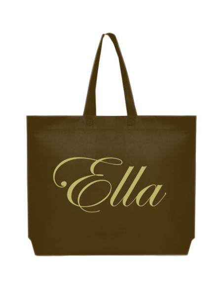 BOLSA TERMOSELLADA MAR FUELLE BASE PERSONALIZADA 40X35+10 MARRÓN (CAJA 250 UDS.)