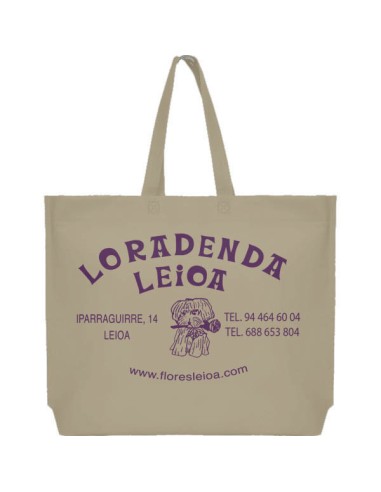 BOLSA TERMOSELLADA MAR FUELLE BASE PERSONALIZADA 54X40+10 CARAMELO (CAJA 250 UDS.)