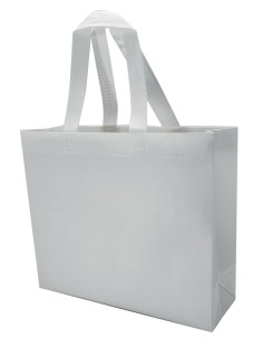 BOLSA TERMOSELLADA CON FUELLE LAMINADA ANONIMA 30X25+10 BLANCO (CAJA 250 UDS.)