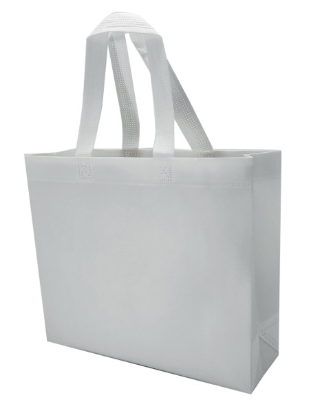 BOLSA TERMOSELLADA CON FUELLE LAMINADA ANONIMA 30X25+10 BLANCO (CAJA 250 UDS.)