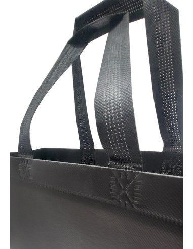 BOLSA TERMOSELLADA CON FUELLE LAMINADA ANONIMA 30X25+10 NEGRO (CAJA 250 UDS.)