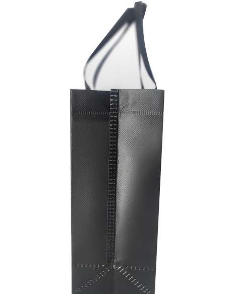 BOLSA TERMOSELLADA CON FUELLE LAMINADA ANONIMA 30X25+10 NEGRO (CAJA 250 UDS.)