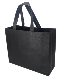 BOLSA TERMOSELLADA CON FUELLE SIN LAMINAR ANONIMA 40X34+14 NEGRO (CAJA 250 UDS)