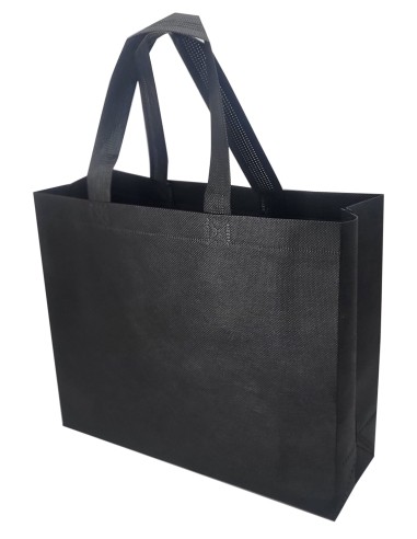 BOLSA TERMOSELLADA CON FUELLE SIN LAMINAR ANONIMA 40X34+14 NEGRO (CAJA 250 UDS)