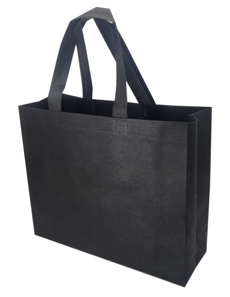 BOLSA TERMOSELLADA CON FUELLE SIN LAMINAR ANONIMA 40X34+14 NEGRO (CAJA 250 UDS)