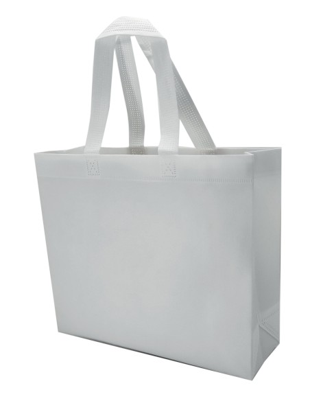 BOLSA TERMOSELLADA CON FUELLE SIN LAMINAR ANONIMA 40X34+14 BLANCO (CAJA 250 UDS.)